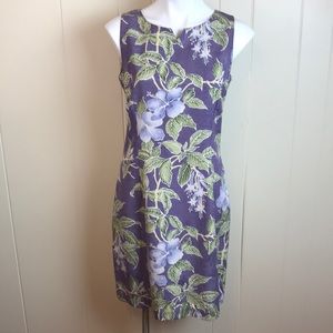 Tommy Bahama Silk Tropical Floral V Neck Dress